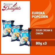 Eureka Popcorn Sour Cream &amp; Onion 80g (Bundle of 3)