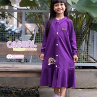 Dress Korean Casual Purple