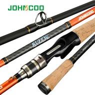 JOHNCOO Ruffy Spinning Fishing rod with Fuji guides 1.98m 2.1m 2.4m 2.6m Fast Action Baitcasting Fis