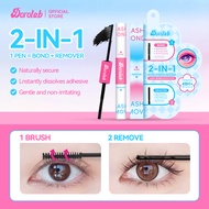 DOROLAB 2-IN-1 False Eyelash Glue and Remover Waterproof Strong Hold Easy Removal Lash Makeup