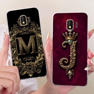 For Samsung Galaxy J2 Core Case SM-J260F/DS Back Cover Soft Silicone TPU Initial Letter Pattern Case