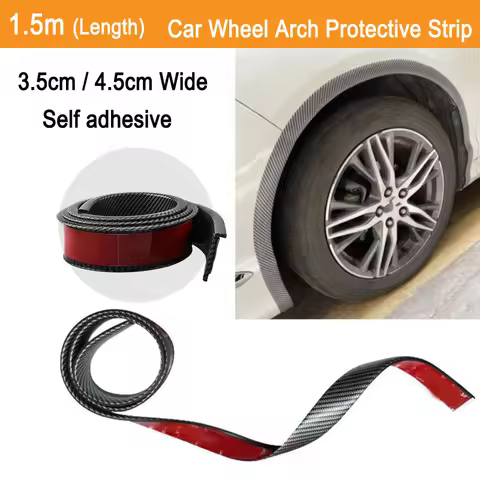 Universal 1.5m Full-back Adhesive Car Wheel Arch Trim Protective Strip Vehicle Door Edge Anti-Scratc