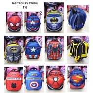 New Avengers Super Embossed Kindergarten School Trolley Bag - Batman Spiderman Fast Delivery