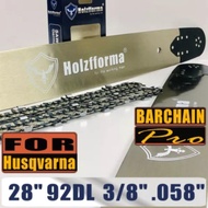 Farmertec Made Holzfforma® Pro 28Inch 3/8 .058 92DL Bar&Chain Combo Compatible with Hus 61 66 268 27