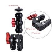 Multi-function Ball Head Super Clamp Ball Mount Clamp Magic Arm for GPS Phone Monitor Video Light Super Clamp with 1/4 Thread