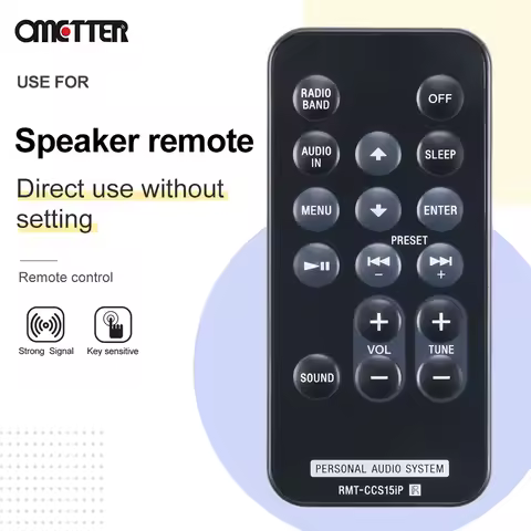 New Suitable for Sony Icf Audio System Remote Control RMT-CCS15iP ICF-CS15IP ICF-CS15IPN ICF-DS15IPN