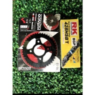 Japanese domestic kitaco rk black gold chain sprocket set
