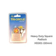 ORI Tri-Circle Heavy Duty Square Chrome PADLOCK/Keyed Alike 3S PADLOCK/MANGGA PINTU /GATE /30MM/40MM