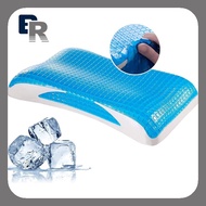 2024 New Summer Gel Cooling Pillow Silicone Gel Pillows Memory Foam Pillow Summer Ice-Cooling Neck Ice-Cool Cervical Vertebra Orthopedic Healing Cushion With Pillowcase