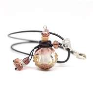 Aromatherapy Leather Rope Necklace Baroque Essential Oil Bottle Necklace Clothing Accessories Essent
