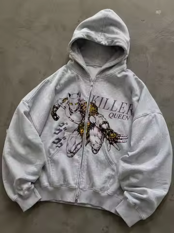 Y2k Jojo Bizarre Adventure Hoodies Women Harajuku Streetwear Pullover Anime Hoodie Sweatshirt Tracks
