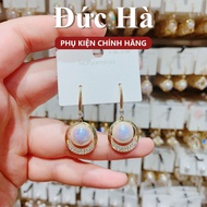Fashionable Korean style AY silver bow earrings with crystals for women | Duc Ha T122