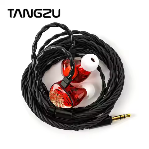 TANGZU & HBB XUAN NV Earphones Dual Dynamic Driver Studio Monitor Audiophile Stereo Bass Headphones 