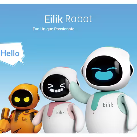 EMO Emoticons Eilik Smart Robot Electronics Automation AI Desktop Pet Intelligence Touch Interactive