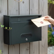Kitchen Master-Mrs. Qiao Horizontal Letter Box (with Two Keys) White Iron Letter Box Letter Box Sugg