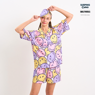 ชุดนอน SLEEPING CLOUD | ชุดนอน 100% LYOCELL ผ้านุ่ม เย็น ใส่สบาย : แขนสั้น ขาสั้น CANDY SATURDAY