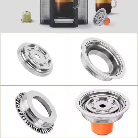 (A25M) Coffee Capsule Adapter for Nespresso Vertuo Machines,Stainless Steel Coffee Pod Adapter for V