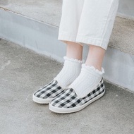田園少女【樂芙日】 鄉村格紋 樂福鞋 百搭 高腳背推薦 懶人鞋