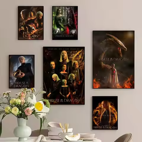 Fantasy H-House of the DragonS Poster Custom PP Poster Thickened Wall Sticker For Home Decoration