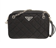 PRADA 尼龍菱格鏈條斜孭袋