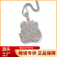 Hip Hop Raping 80S Letter Pendant Unique Trendy English Letter Necklace Men Punk Fashion Necklace