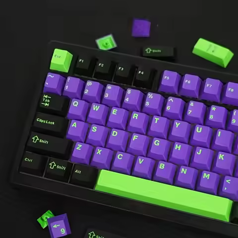 Purple PBT Keycaps 126 Keys Cherry Profile Fit 60/64/84/98/108 Mechanical Keyboard Keycap Set
