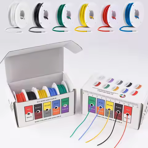 26 AWG Stranded Silicone Electric Wire 26 Gauge Tinned Copper Wires Flexible Electrical Hookup Wire