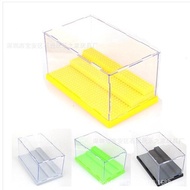 Figures Protection Showcase Single Sale Display Box with Base Plate for DIY Dolls Building Blocks To