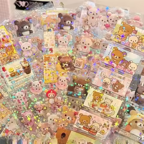 Cute Cartoon Cutting Film Sticker Rilakkuma Handbook Material Sticker
