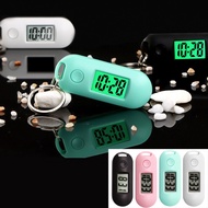 Hot！Portable Mini Silent Luminous Digital Electronic Clock Green Backlight LCD Display Pocket Watch