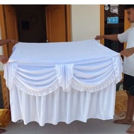 SQUARE TABLE COVER WITH WHITE FOAM FRAME SIZE 60*120*H75 BUFFET TABLE CLOTH/ PRACTICAL TABLE COVER/