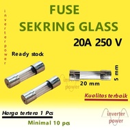 20A 250v small glass fuse glass fuse 5x20 mm 5*20 20a