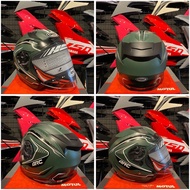 Helmet ARC XR Beats ARMY GREEN ORIGINAL SIZE L XL ACCESSORIES MOTOR YAMAHA HONDA Y15ZR MT15 VARIO 15