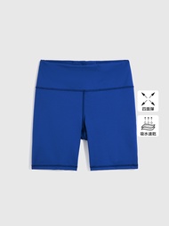 女裝|輕薄高腰運動短褲 GapFit系列-藍色