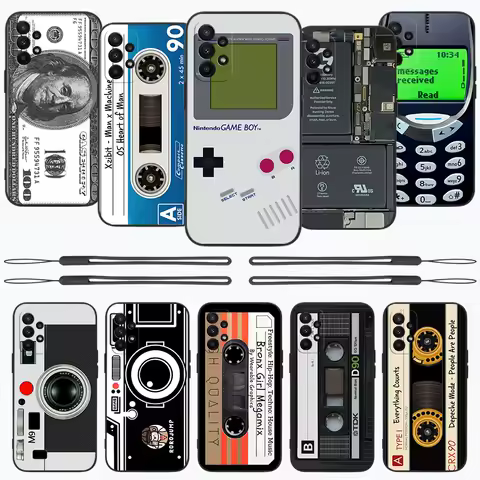 Vintage Tape Camera Gameboy Phone Case For VIVO Y20 Y30 Y50 Y33T Y11 Y12 Y12S Y15 Y17 Y19 Y21 V23 V2
