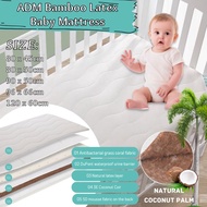 Bamboo Latex Baby Mattress Anti-Fungus Anti-Dust Mite Newborn Sleeping Bed