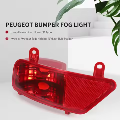 Well-Car Rear Bumper Fog Lights Reflective Lights For 3008 2009 2010 2011 2012 2013 2014 2015 5.0 2 