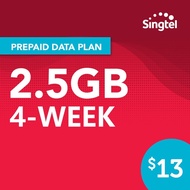 SingTel 2.5GB mobile phone prepaid data card online Topup