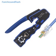 Familiesandflash> RJ45 Crimp Tool Kit Pass Through Ethernet Crimper And Tester For Cat5e Cat6 Cat6a 
