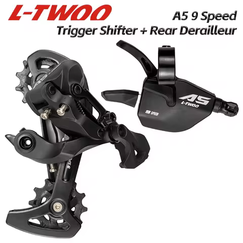 LTWOO A5 9S Mountain Bike Trigger Shifter + Rear Derailleurs,1x9 Speed MTB Compatible with ALIVIO / 