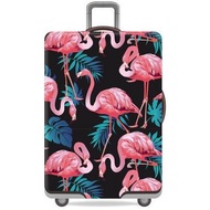 READY [SIZE S] [19-21 inch] Elastic Luggage Cover - Flamingo FOREST
