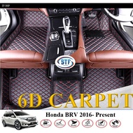 HONDA BRV ( 2016 - PRESENT ) CARPET CAR MAT 6D PREMIUM PU LEATHER CUSTOMIZED FIT KARPET KERETA