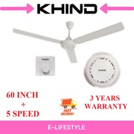 KHIND CEILING FAN CF615 WHITE 3 BLADES 60 INCH KIPAS DINDING (READY STOCK)