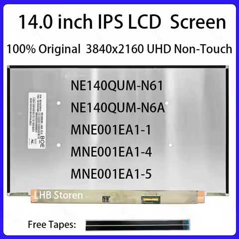 14" LCD Screen NE140QUM-N61 NE140QUM-N6A MNE001EA1-1 MNE001EA1-4 MNE001EA1-5 Display Matrix Panel Re