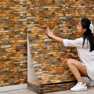 / 10M Vintage Roll 3D Wall Sticker Imitation Brick