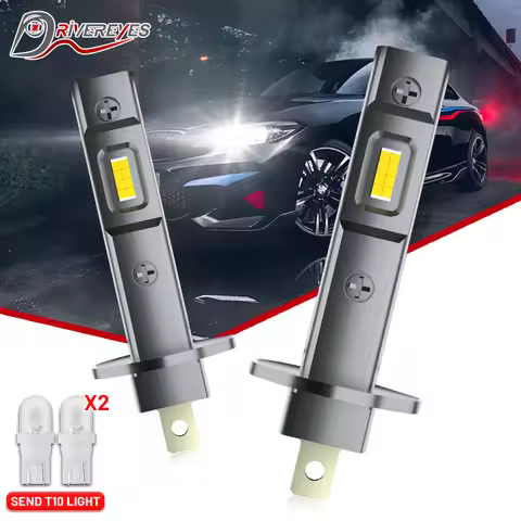 H1 LED Headlights 500000LM 6000K 500W 16PCS 7585 CSP High Low Beam Turbo Auto Light 1: 1 Fanless Min