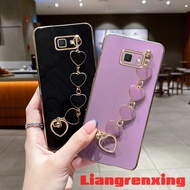 Casing samsung j7 prime samsung j4 plus j6 plus samsung j4  samsung j6  j7 pro phone case Softcase Electroplated silicone shockproof Cover new design Love Bracelet for Girls DDAX01