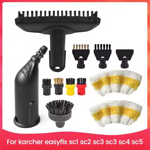 12PCS For Karcher Easyfix SC1 SC2 SC3 SC4 SC5 Steam Cleaner Accessories Round Brush Set Nozzle Repla