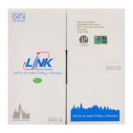 LAN CABLE (สายแลน) LINK (US-9106A) CAT 6 UTP 250MHz (305 M./BOX.) BLUE _