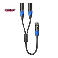 50cm XLR Splitter Cable 1 XLR Female to 2 XLR Male XLR Y Splitter Cable Microphone Splitter Cord for